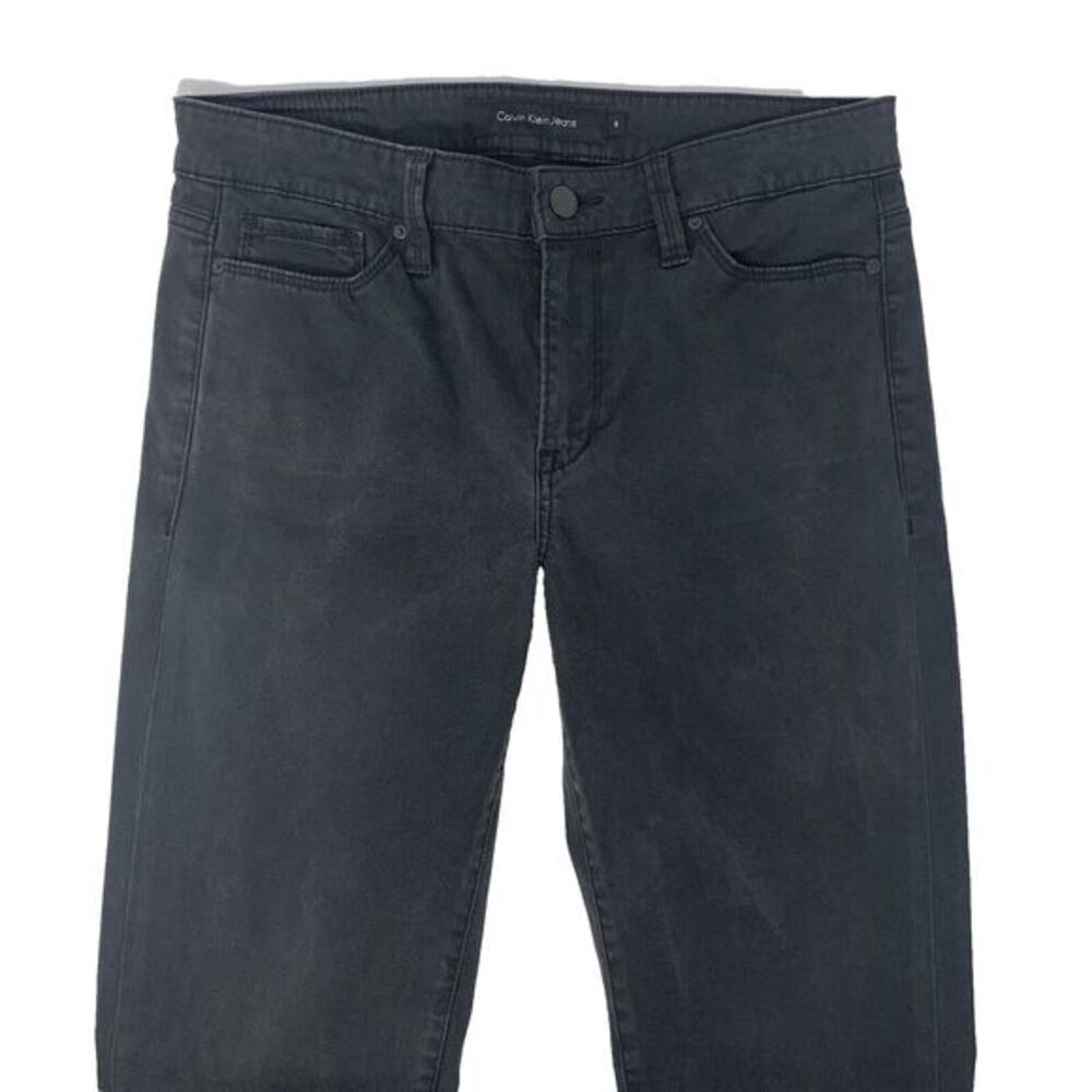 CALVIN KLEIN Faded Black Denim Stretch Skinny Women's Jeans Size 6‎ - Picture 8 of 9
